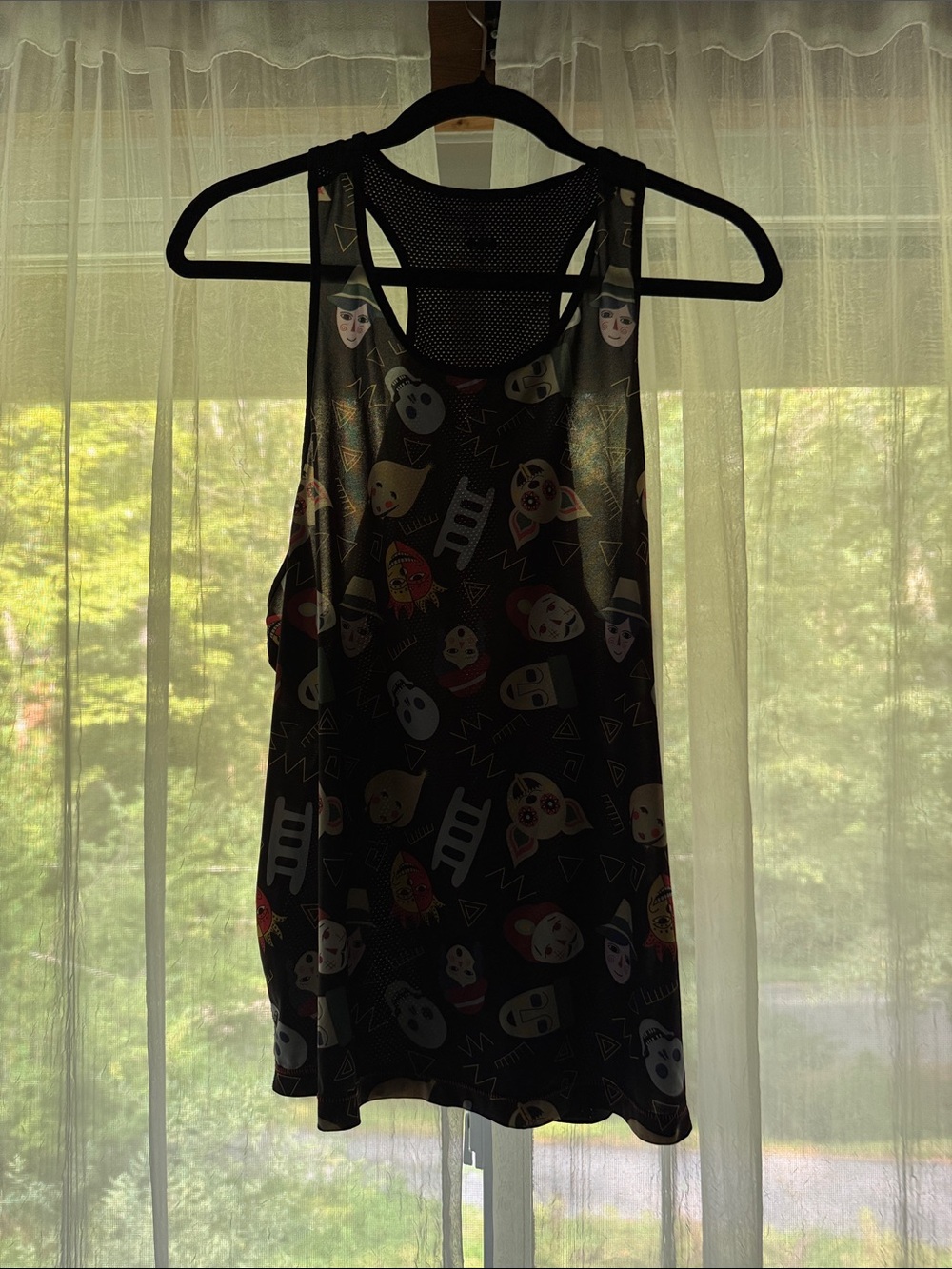 Black Graphic Racerback Runner Tank Top - Men’s